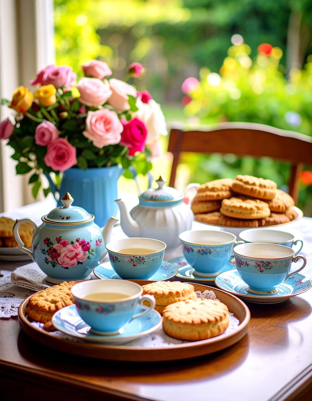 English Garden Tea Service Tray - 24 Tray Decor Ideas