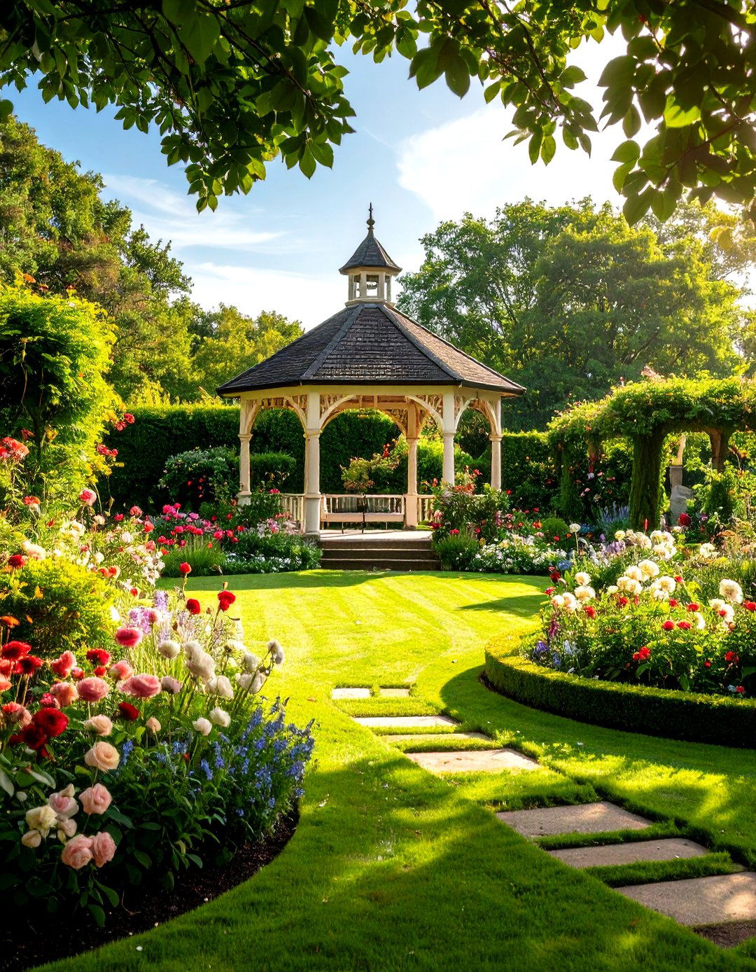 English Manor Garden Estate - 24 Large Backyard Landscaping Ideas