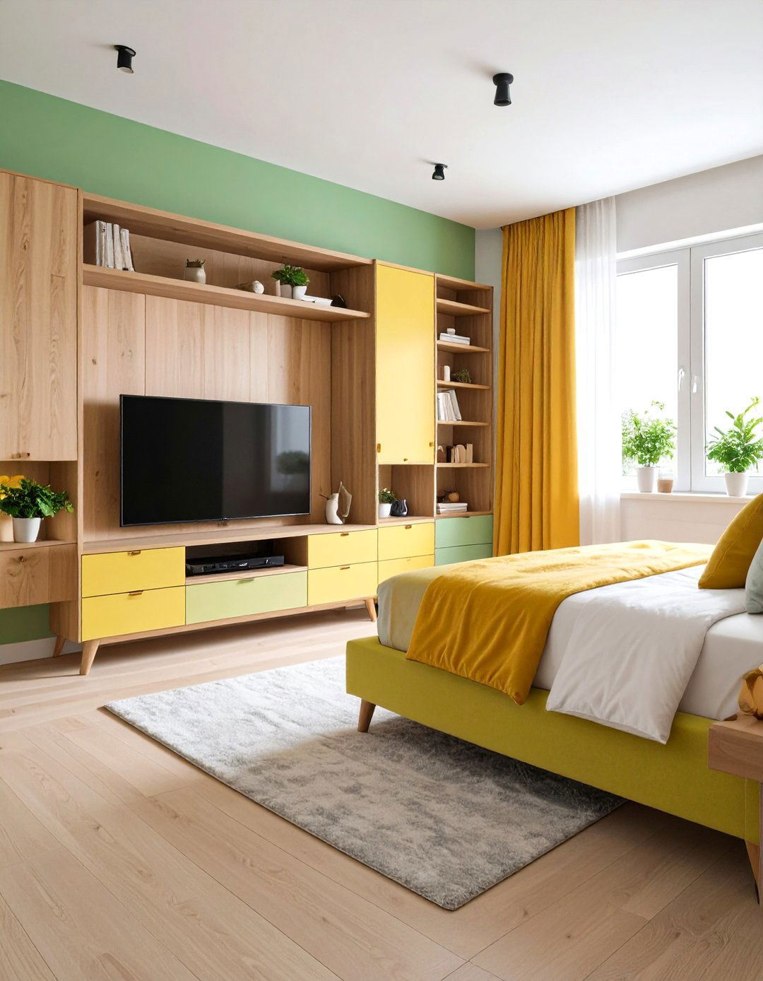 Entertainment Center Integration Hub - 24 80s Bedroom Ideas