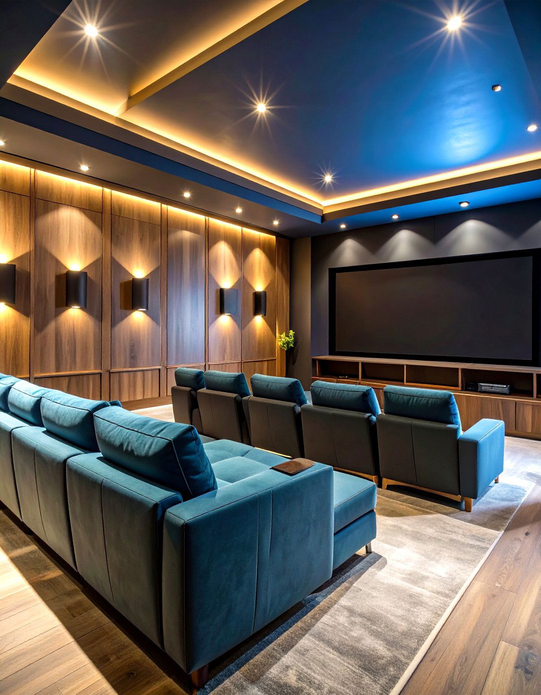 Entertainment Center Media Wall - 24 Long Living Room Ideas