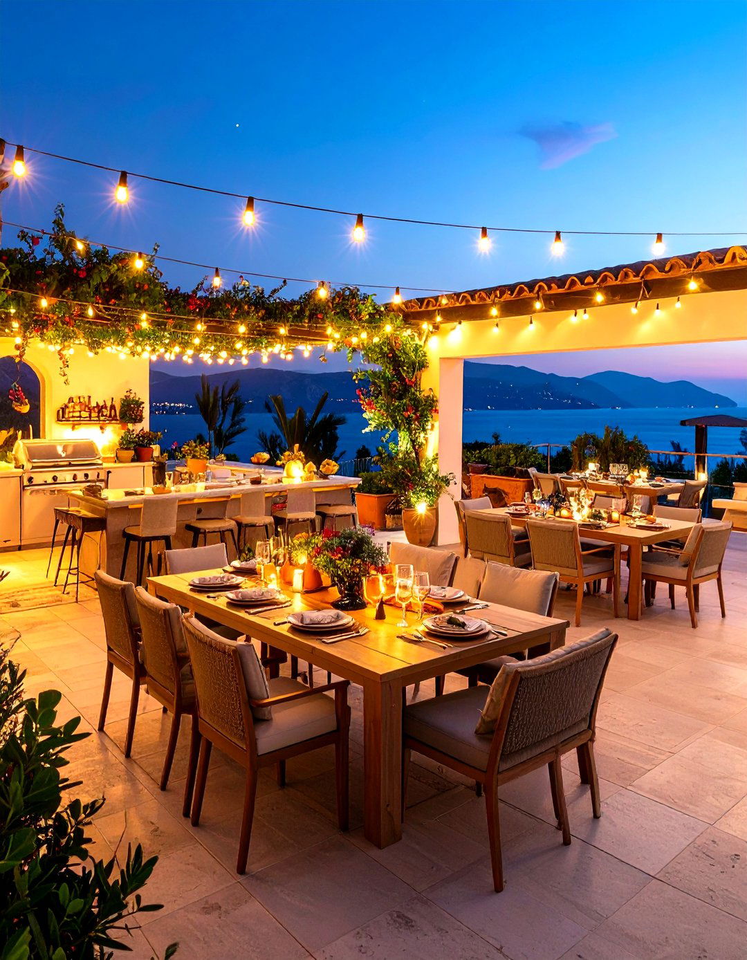 Entertainment Focused Mediterranean Party Patio - 24 Mediterranean Patio Ideas