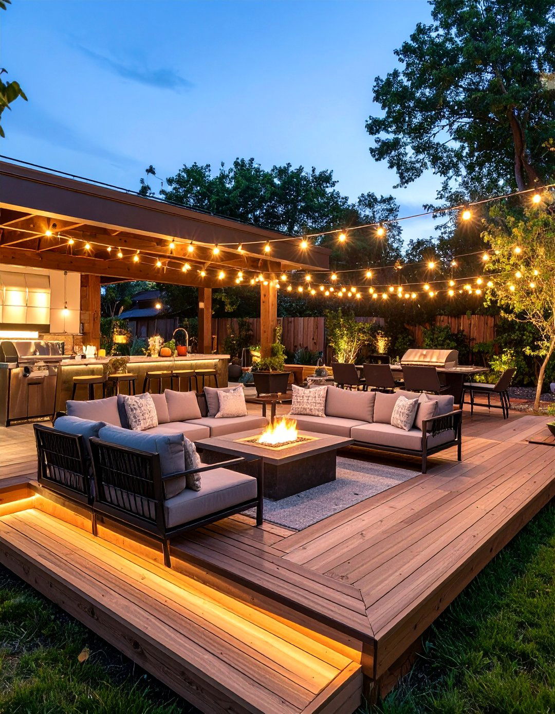 Entertainment Hub Backyard with Party Features - 24 Backyard Ideas