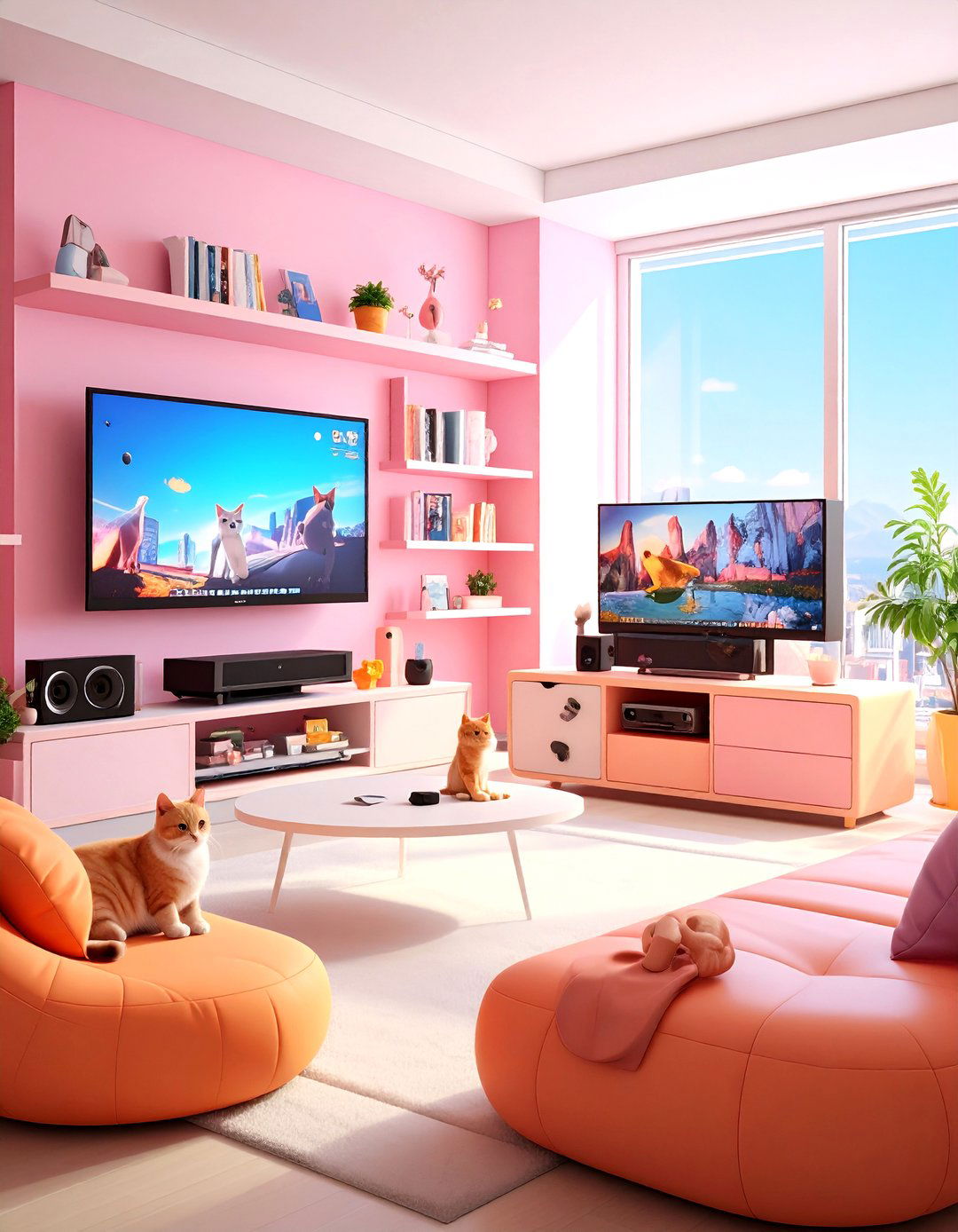 Entertainment Media Center - 24 Cat Room Ideas