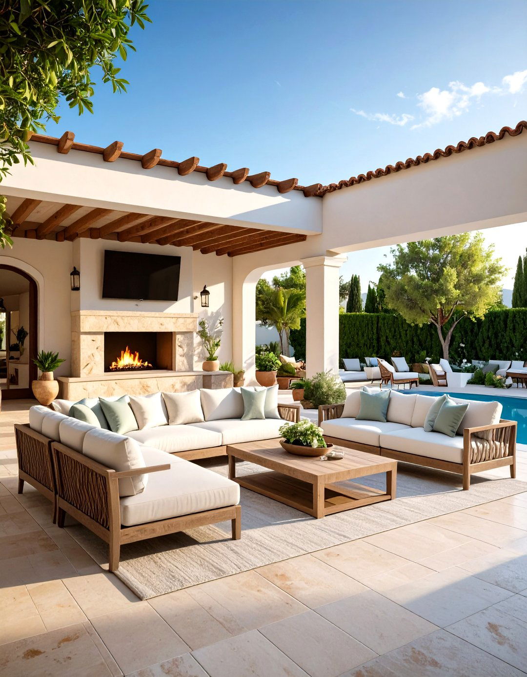 Entertainment Space Design - 24 Spanish Mediterranean House Ideas