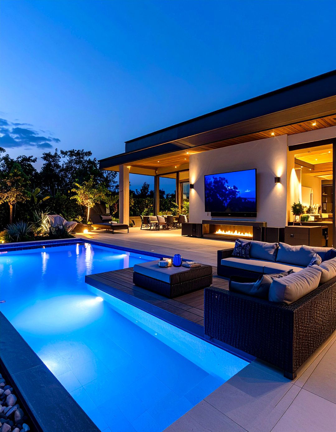 Entertainment Technology Integration Hub - 24 Hot Tub Decor Ideas