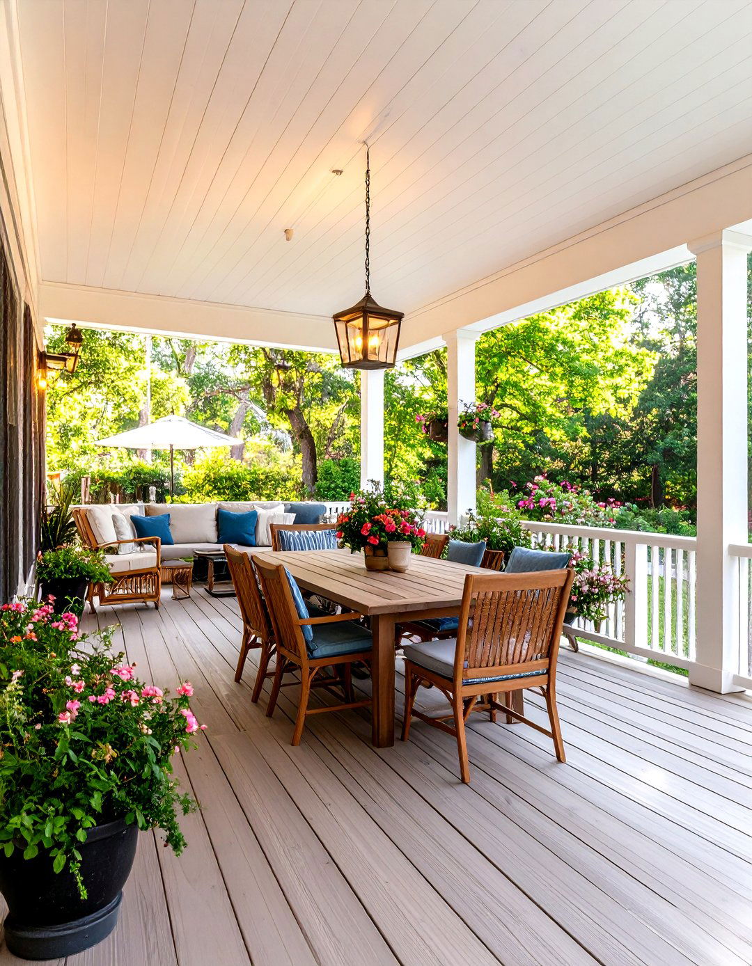 Entertainment and Dining Zones - 24 Southern Front Porch Ideas