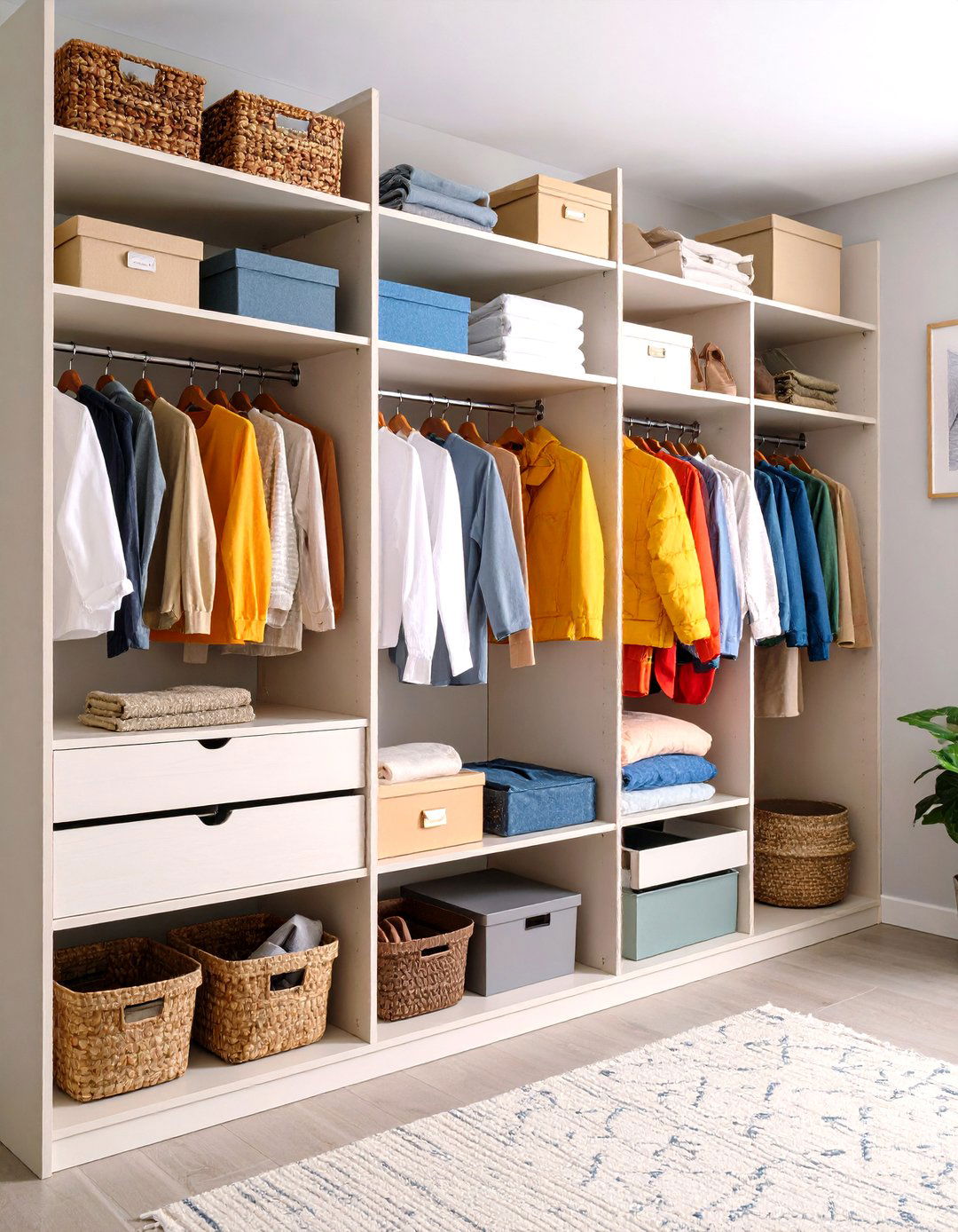 Entry Closet with Seasonal Rotation Storage System - 24 Entry Closet Ideas