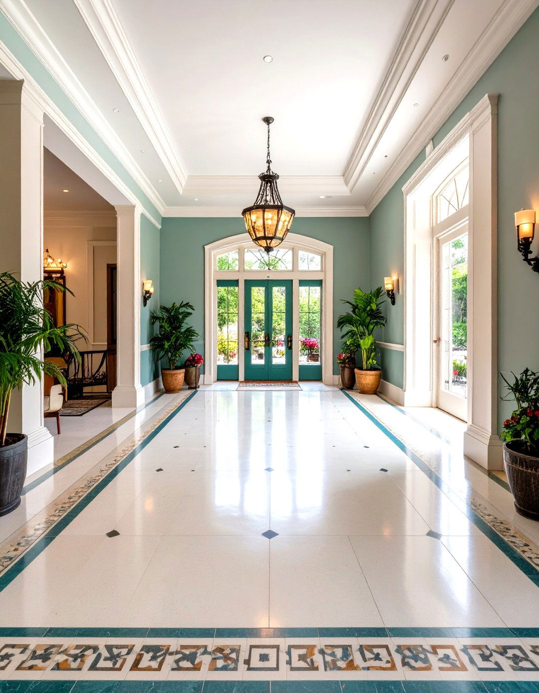 Entry Foyer Stained Concrete Floors - 24 Stained Concrete Floors