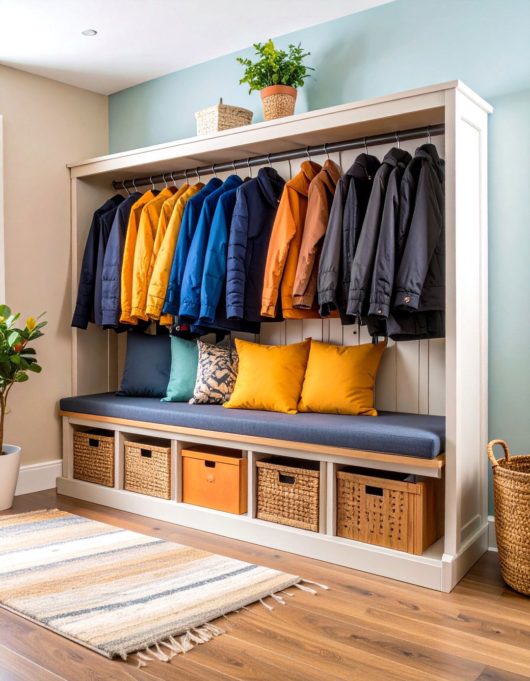 Entryway Boot Bench with Hidden Compartments - 24 Boot Storage Ideas