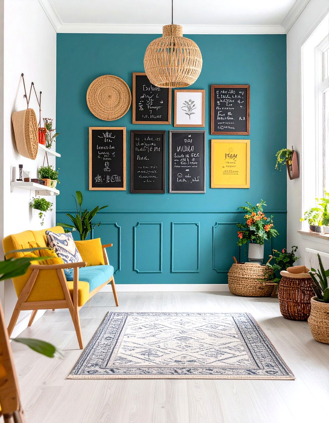 Entryway Message Center Wall - 24 Chalkboard Wall Ideas
