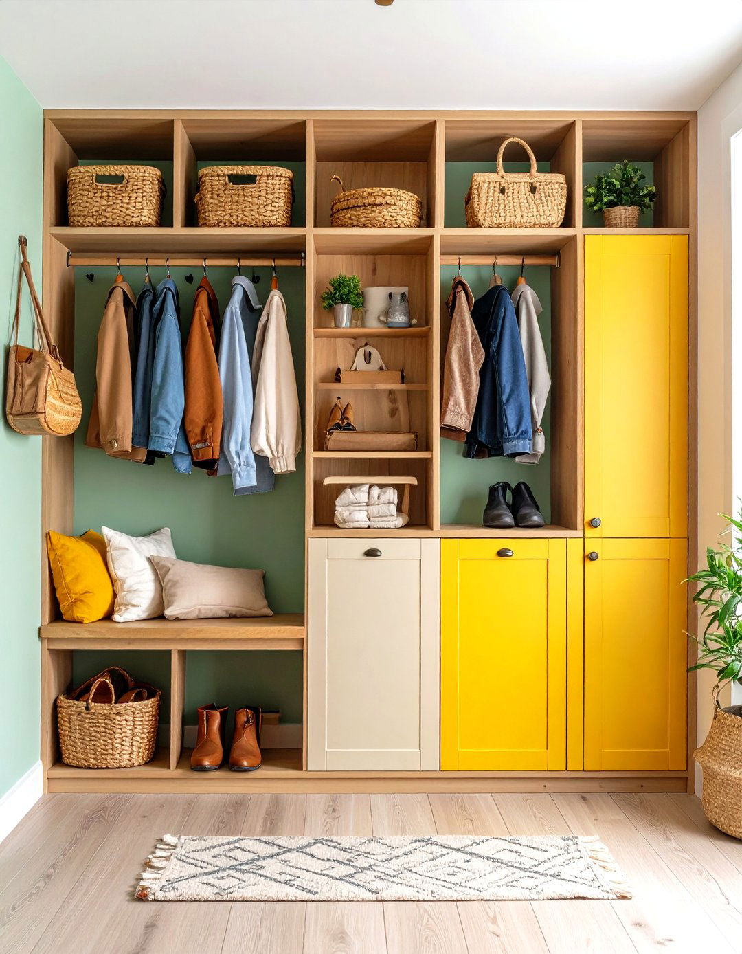 Entryway Mudroom Storage Systems - 24 Tiny House Storage Ideas