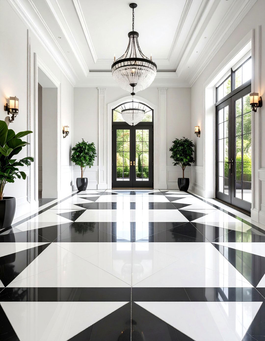 Entryway Statement Floor - 24 Painted Floor Ideas