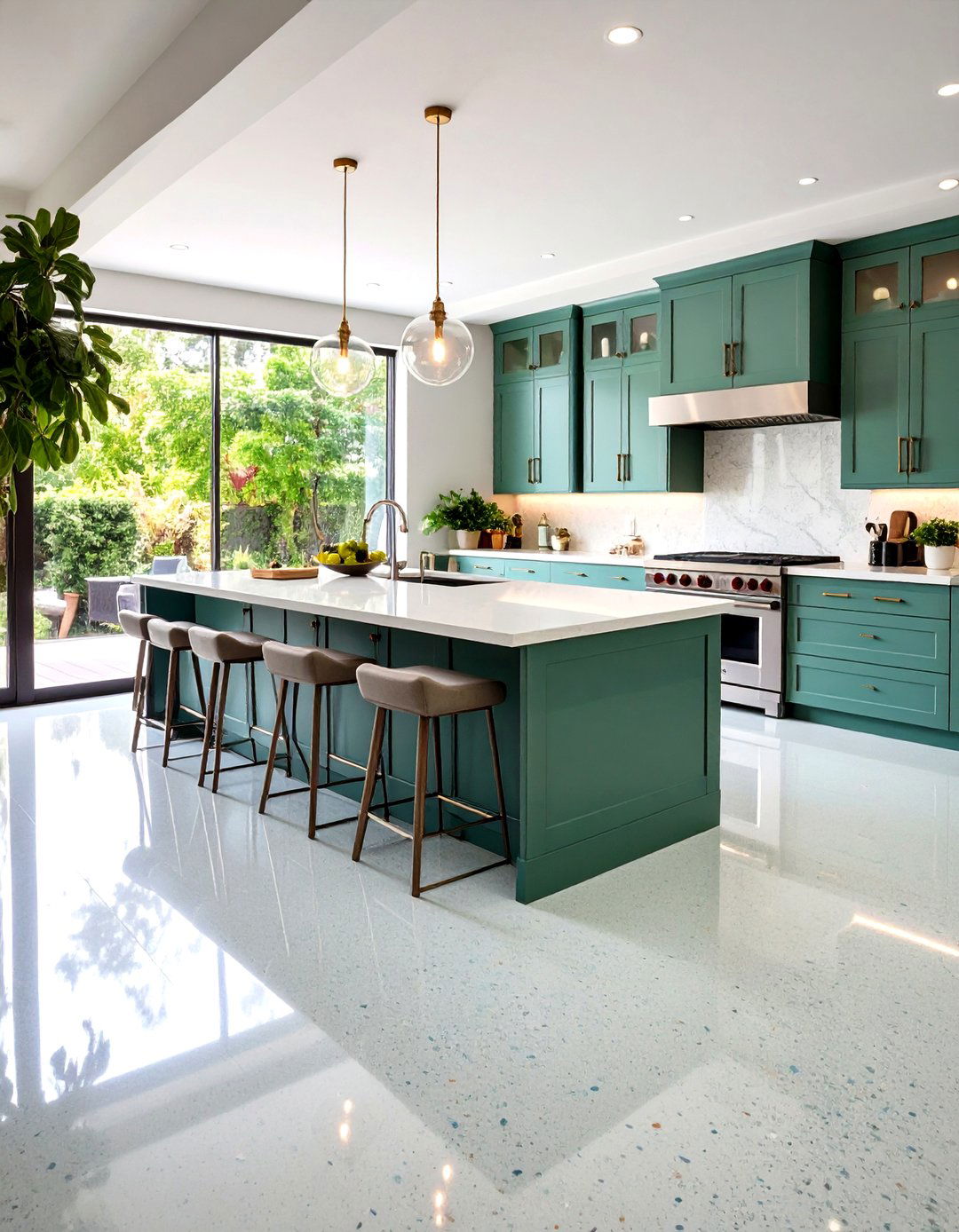 Epoxy Concrete Kitchen Flooring - 24 Concrete Floor Kitchen Ideas