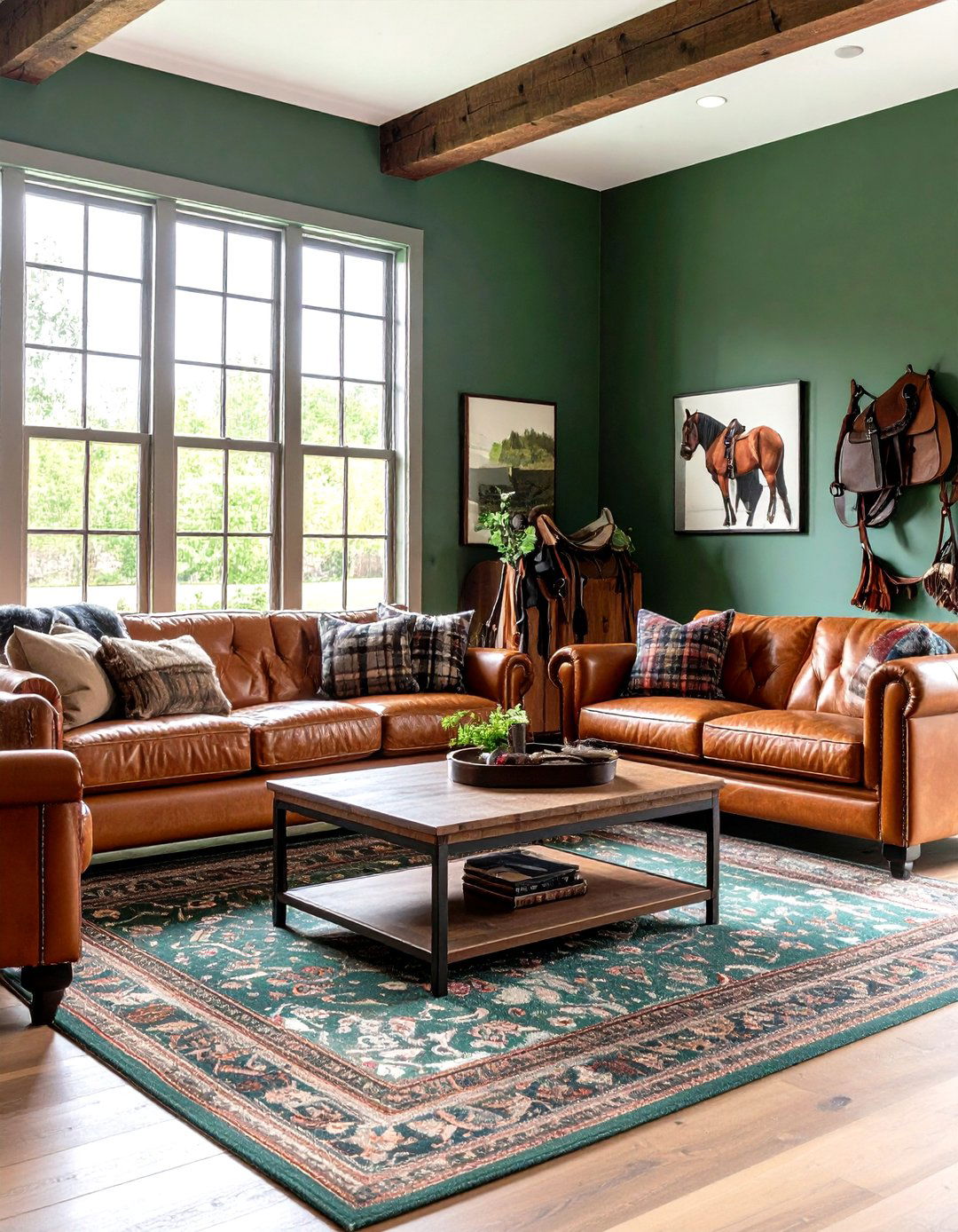 Equestrian Theme Living Room - 24 Preppy Living Room Ideas