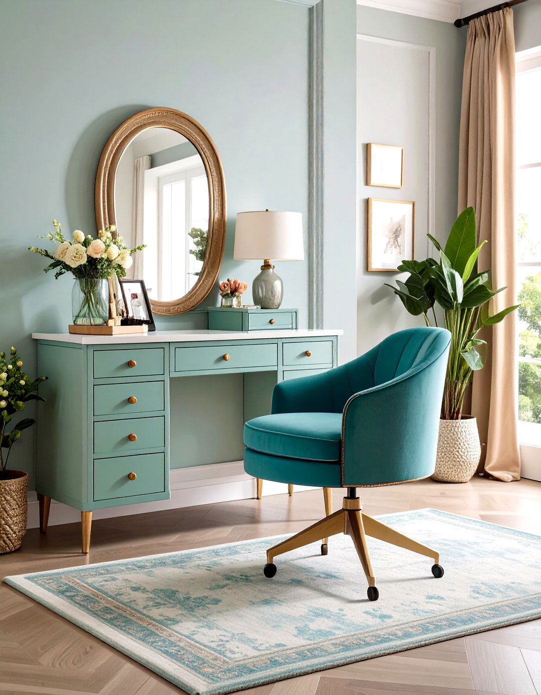 Ergonomic Vanity Chair with Storage - 24 Bedroom Chair Ideas