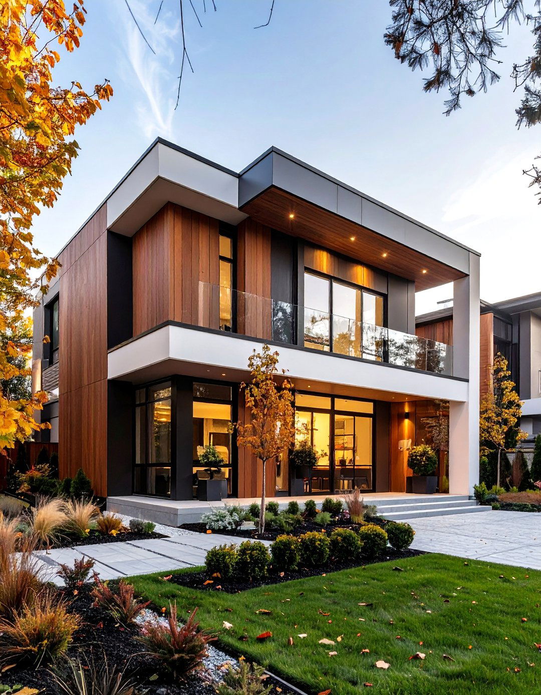Espresso Brown Vertical Siding Modern - 24 Dark Brown House Exterior Ideas