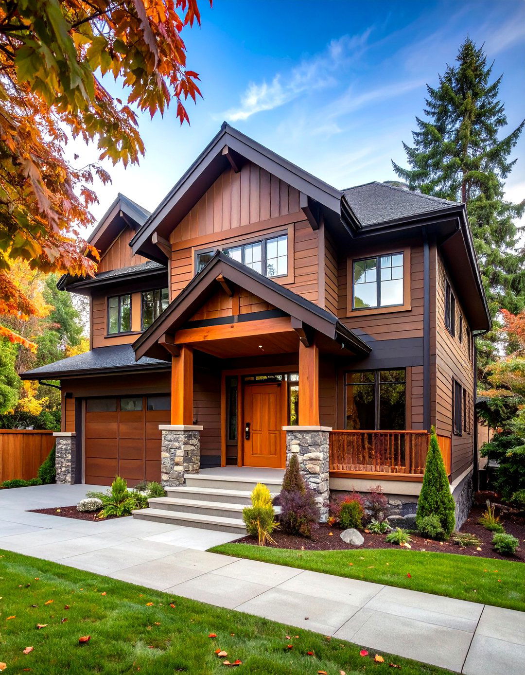 Espresso Cedar Rich Sophistication - 24 Paint Colors for a Modern Black House With Cedar Accents