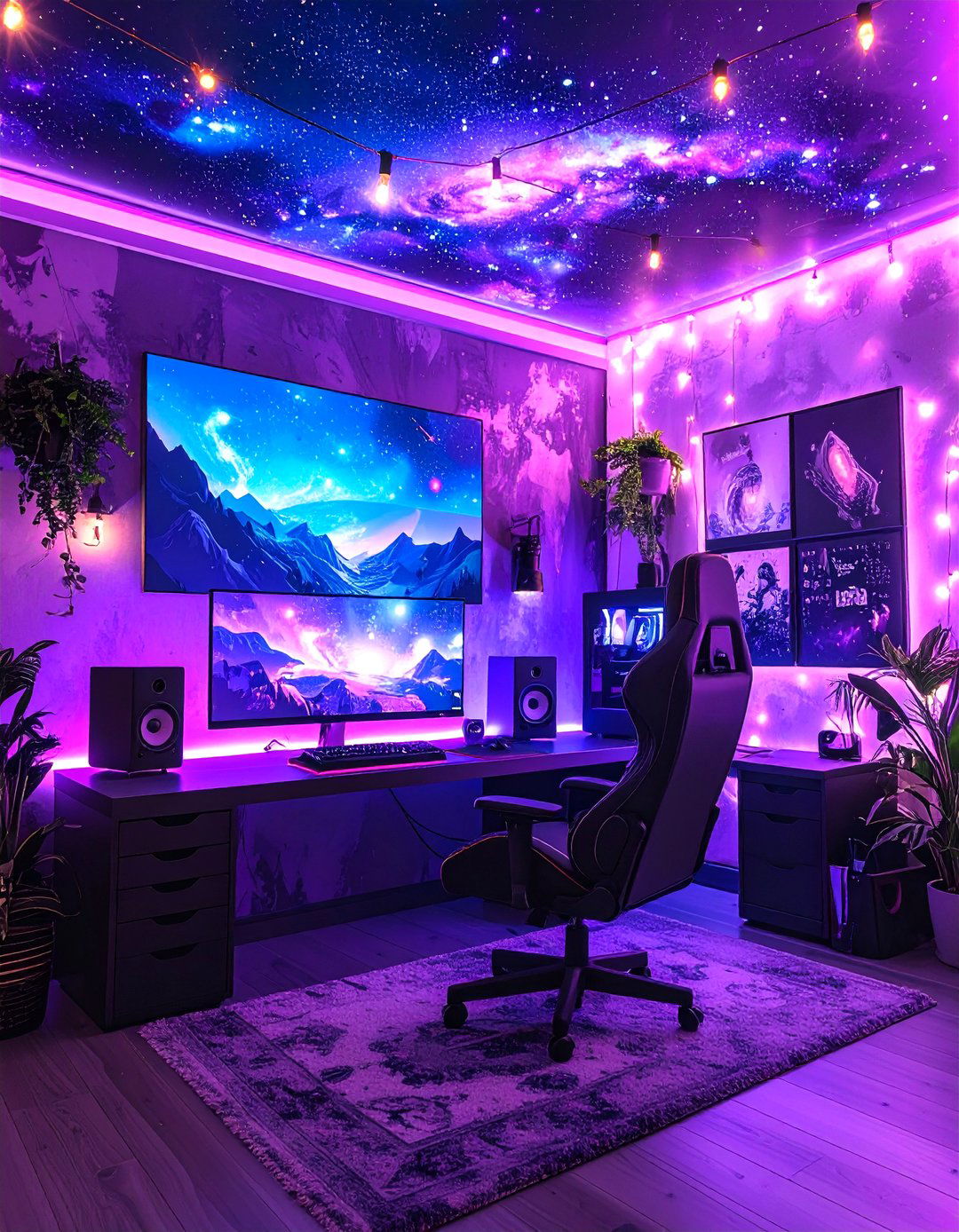 Ethereal Grunge Gaming Den - 24 Gamer Girl Room Ideas