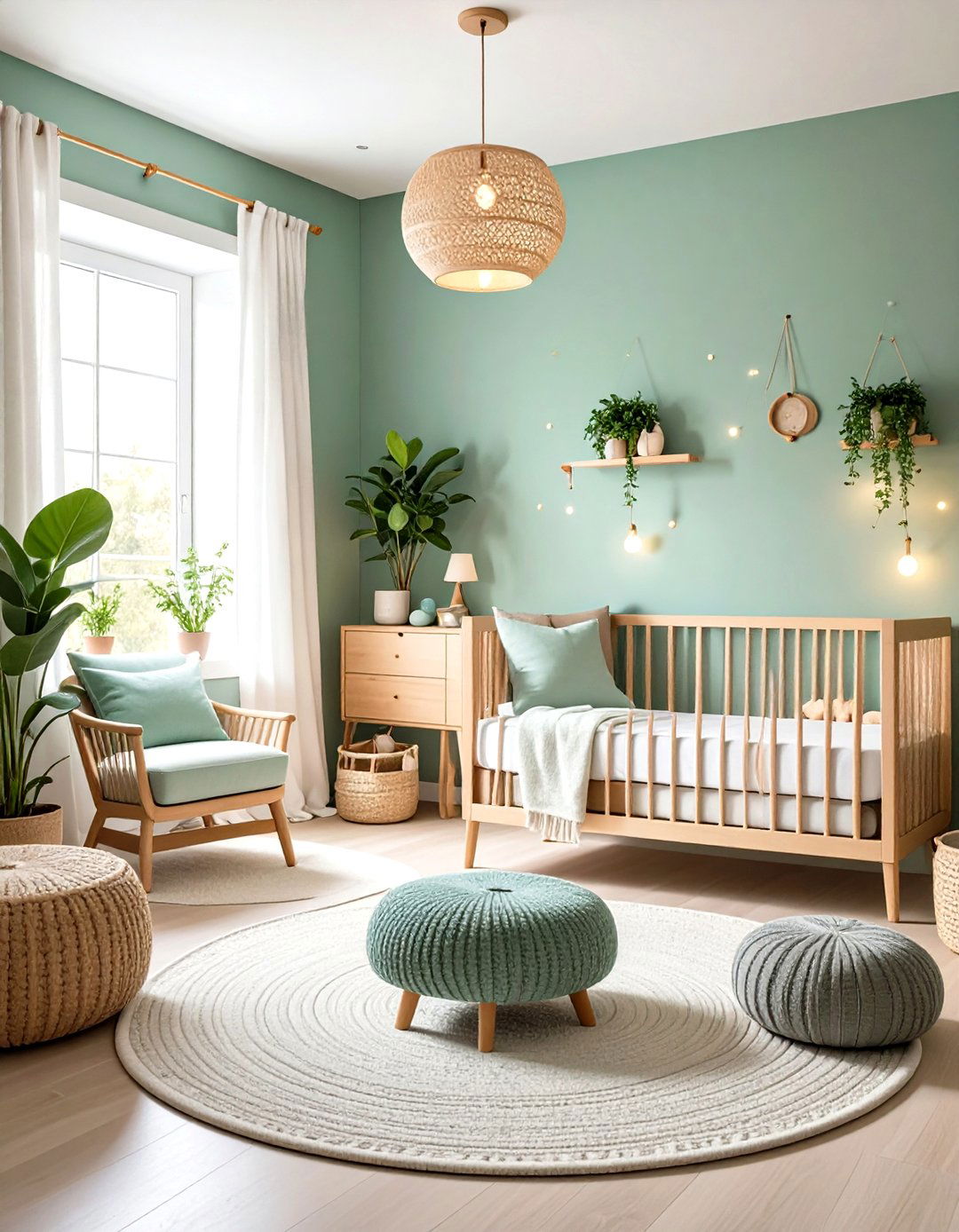 Eucalyptus Green Spa Nursery - 24 Green Nursery Ideas