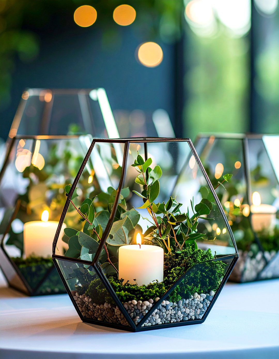 Eucalyptus Terrarium Centerpieces - 24 Eucalyptus Wedding Centerpieces