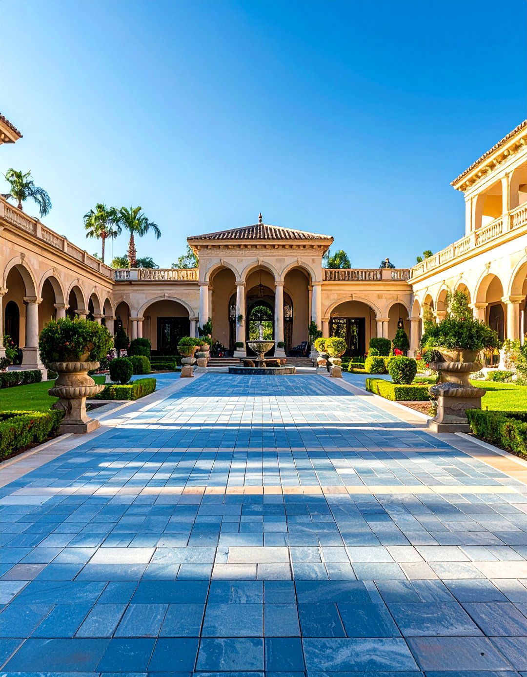 European Style Bluestone Plaza - 24 Bluestone Patio Ideas