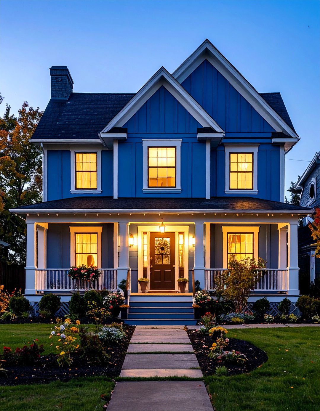 Evening Blue Twilight Elegance - 24 Board and Batten Siding Colors