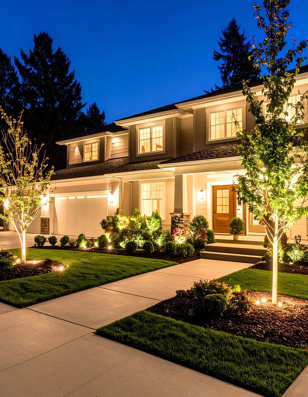 Evergreen Accent Lighting Design