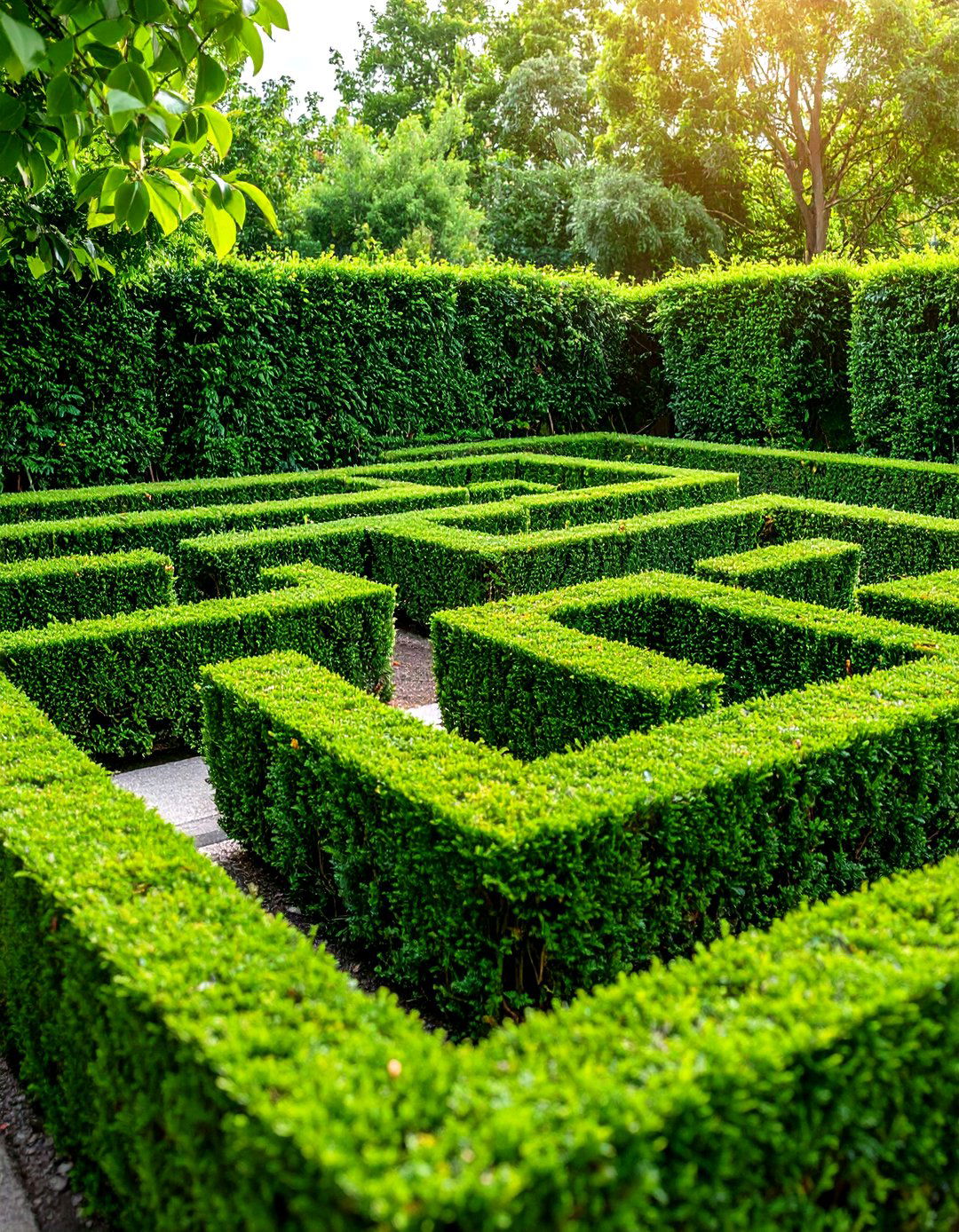 Evergreen Hedge Maze Design - 24 Front Yard Evergreen Landscaping Ideas