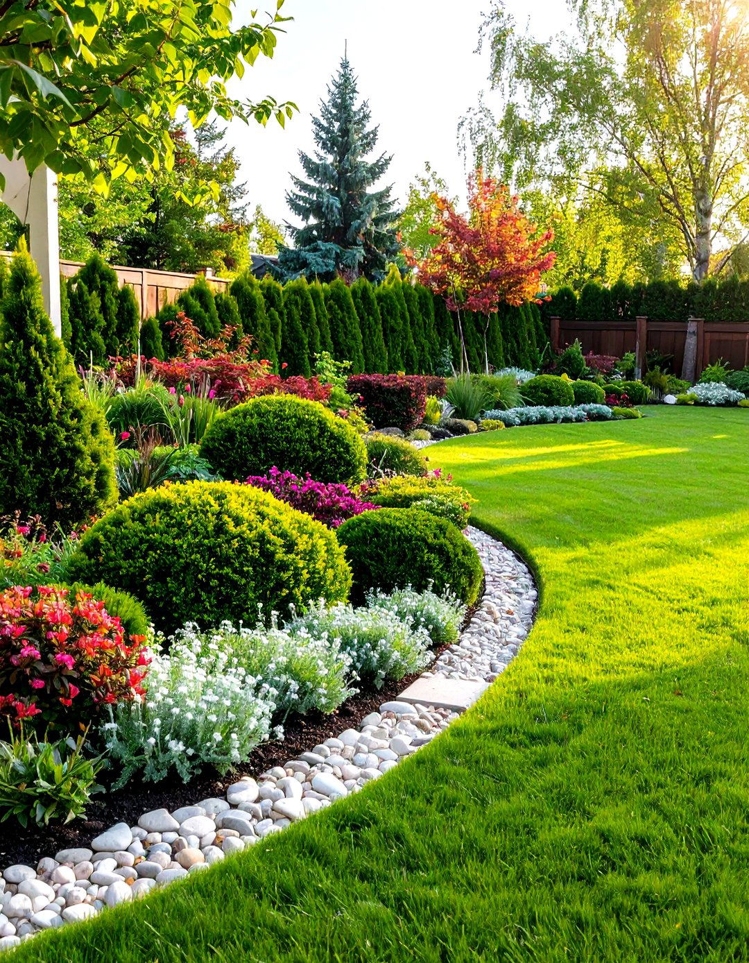 Evergreen Shrub Foundation Border - 24 Low Maintenance Garden Border Ideas