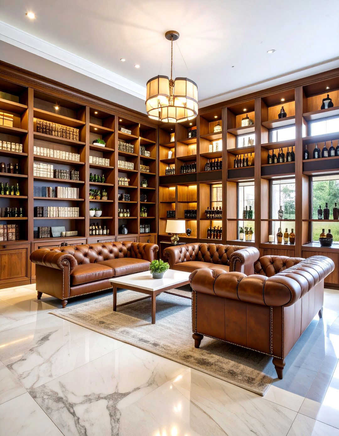 Executive Whiskey Library with Vintage Charm - 24 Luxury Man Cave Ideas