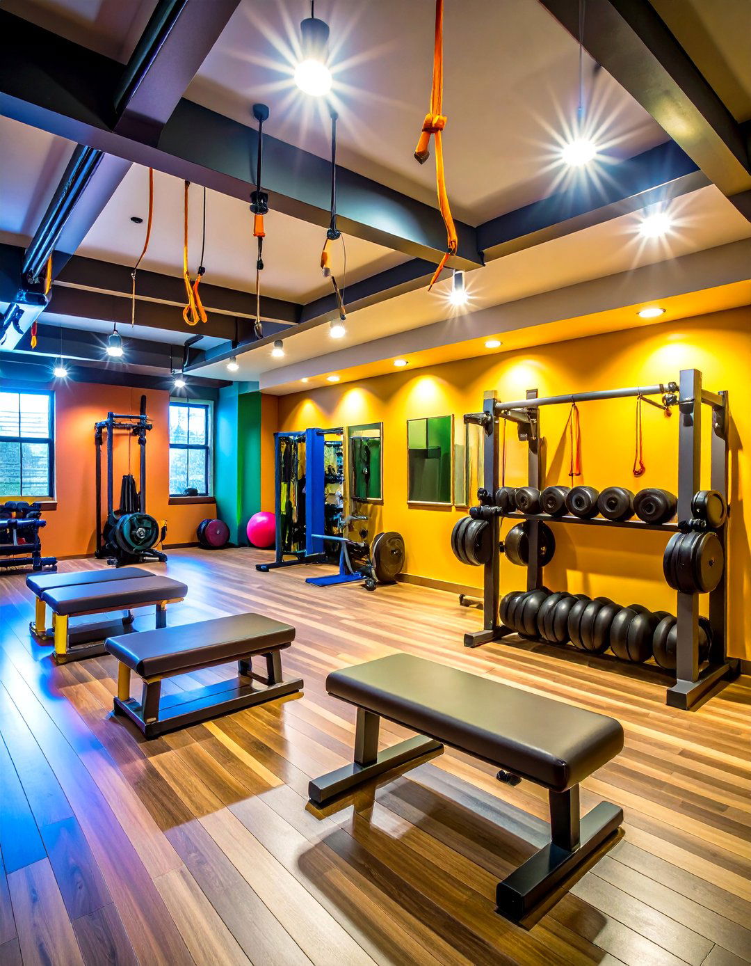 Exercise Equipment Furniture Integration - 24 Basement Furniture Ideas