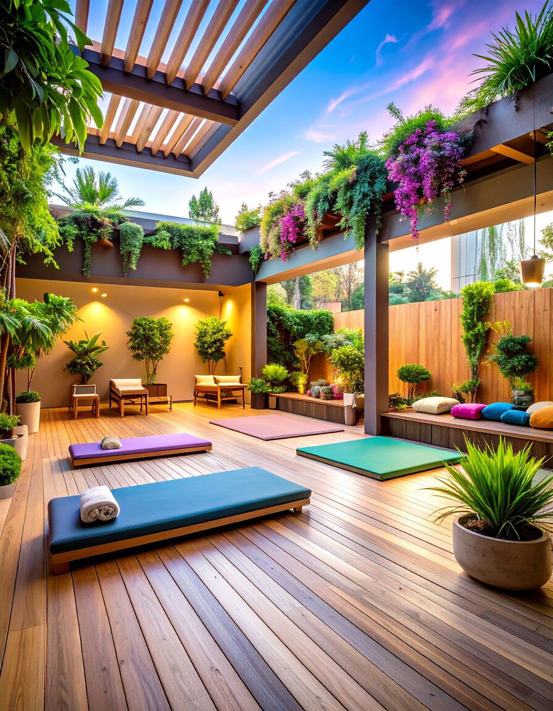 Exercise and Wellness Patio Space - 24 townhouse patio ideas