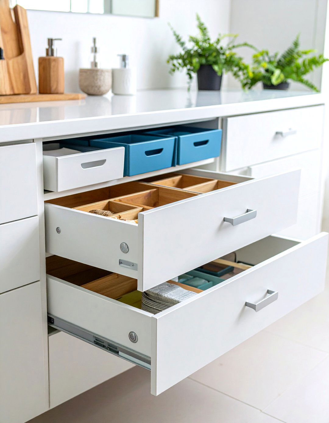 Expandable Drawer Insert Systems - 24 Bathroom Cabinet Organization Ideas