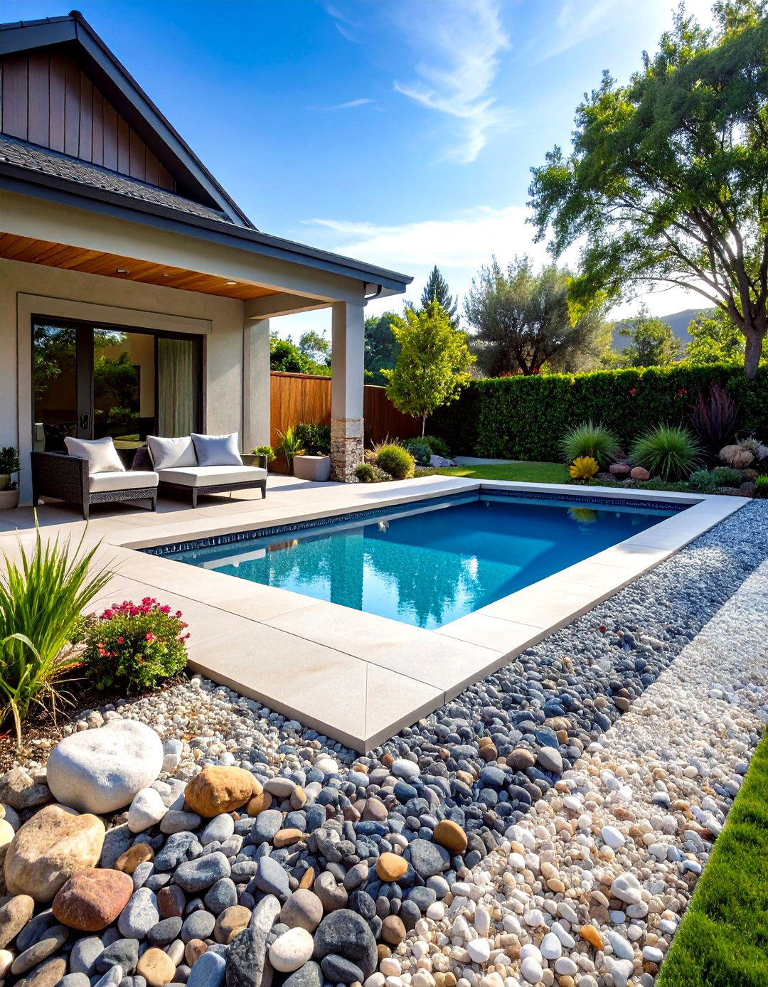 Exposed Aggregate Concrete Patio Finish - 24 Concrete Patio Ideas on a Budget