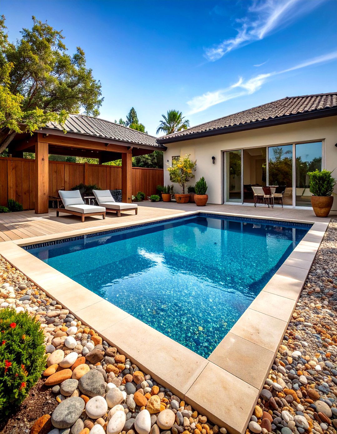 Exposed Aggregate Pool Deck - 24 Stamped Concrete Pool Deck Ideas