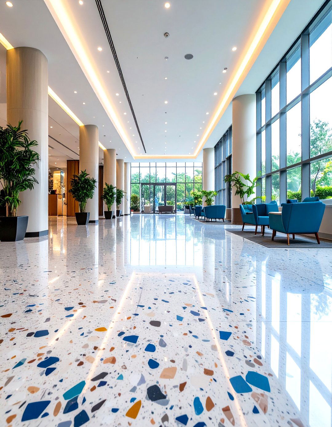 Exposed Aggregate Terrazzo Style Floors - 24 Concrete Floor Ideas