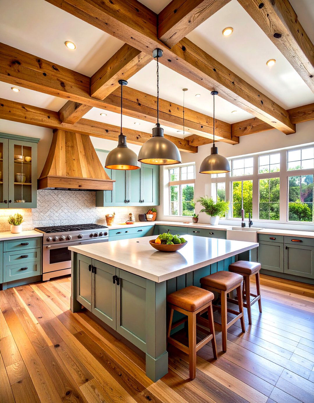 Exposed Beam Ceiling Kitchen - 24 Mediterranean Kitchen Ideas