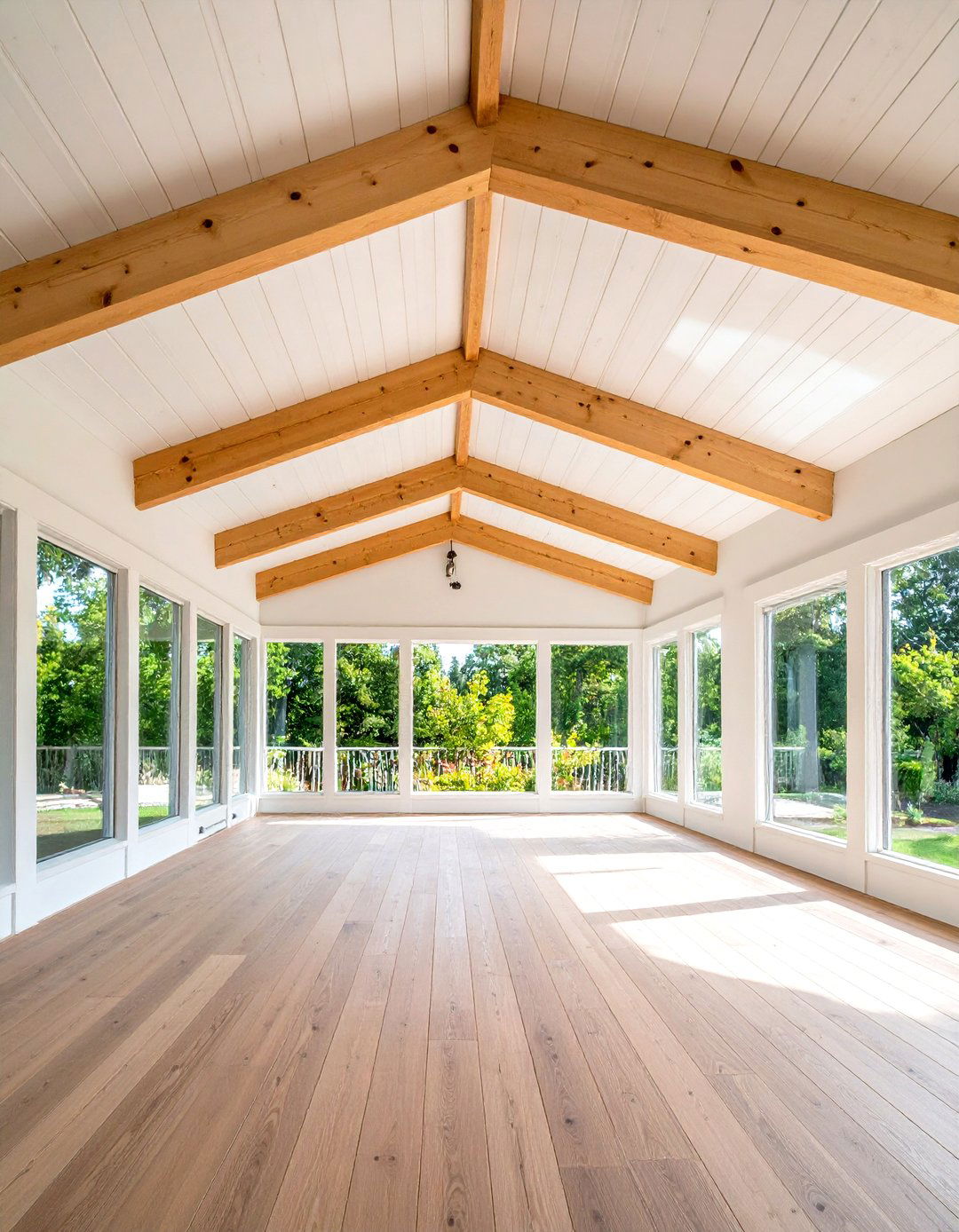 Exposed Beam Ceiling Sunroom - 24 Mid-century Modern Sunroom Ideas