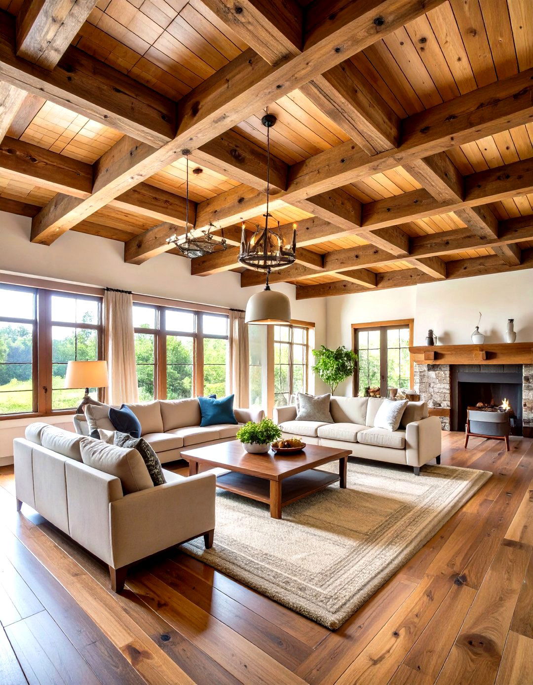 Exposed Beam Ceiling Treatment - 24 Ceiling Trim Ideas