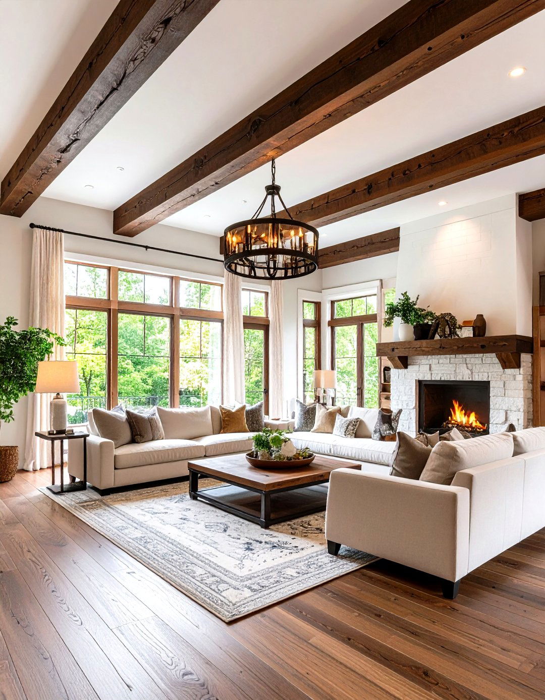 Exposed Beam Living Room - 24 Southwest Living Room Ideas