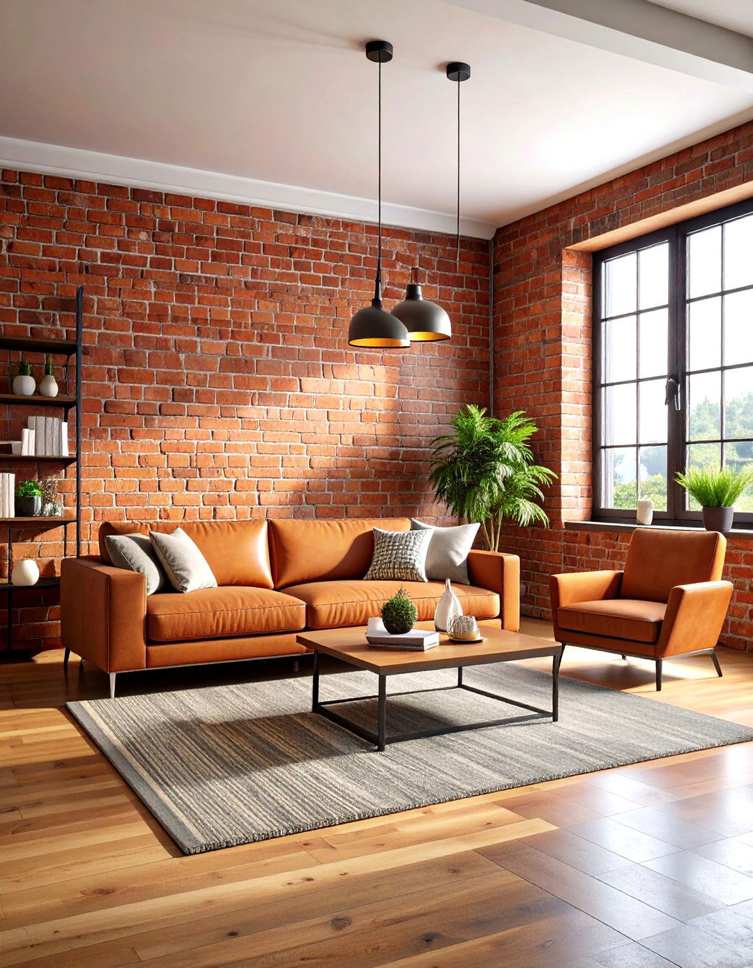 Exposed Brick Wall Designs - 24 Living Room Accent Wall Ideas
