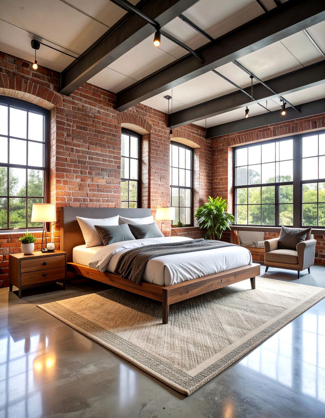 Exposed Brick Warehouse Bedroom - 24 Man Cave Bedroom Ideas