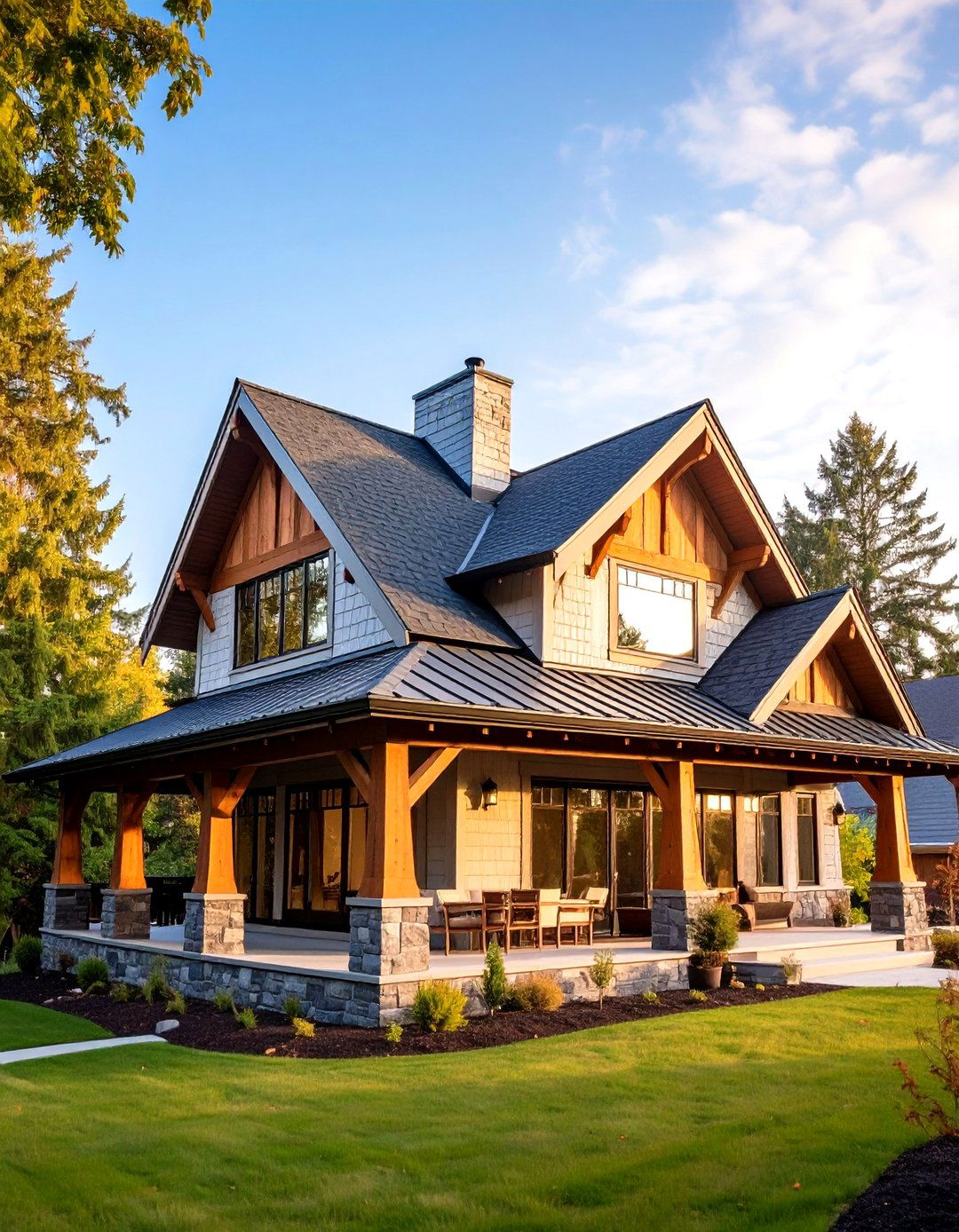 Exposed Rafter Tail Roof Design - 24 Craftsman Style House Exterior Ideas