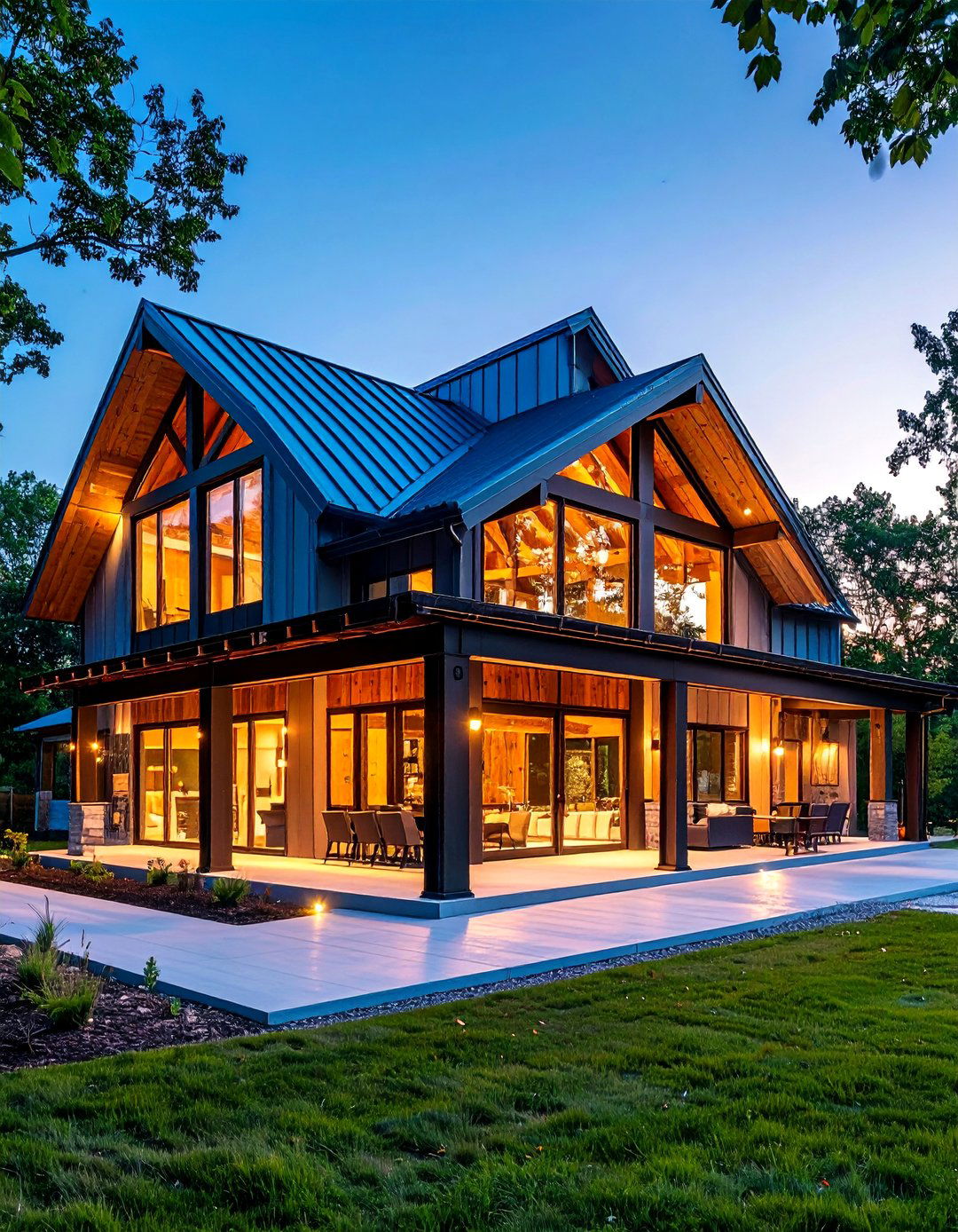 Exposed Steel Beam Architecture Elements - 24 Barndominium Exterior Ideas