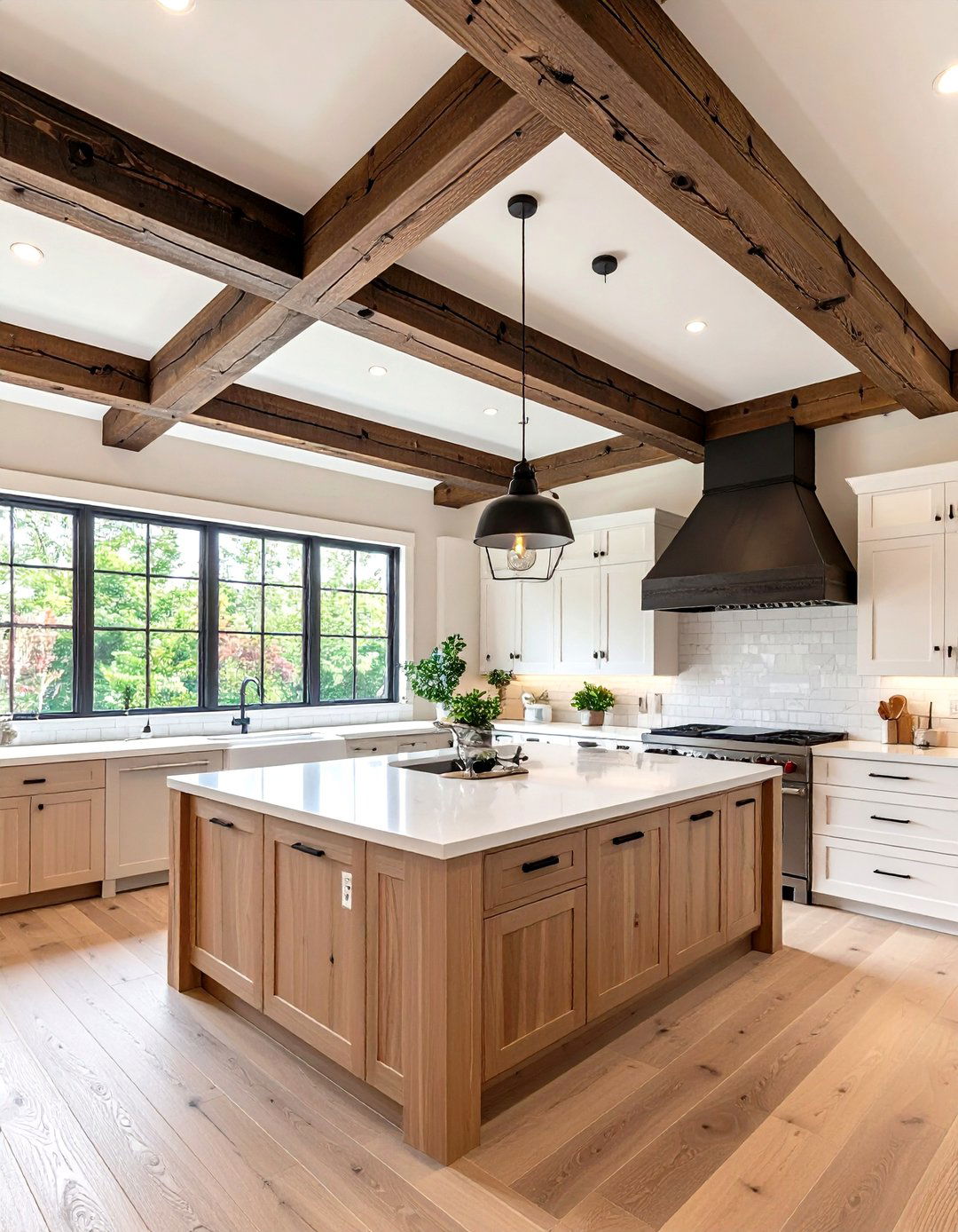 Exposed Wood Beam Ceiling - 24 Tuscan Kitchen Design Ideas