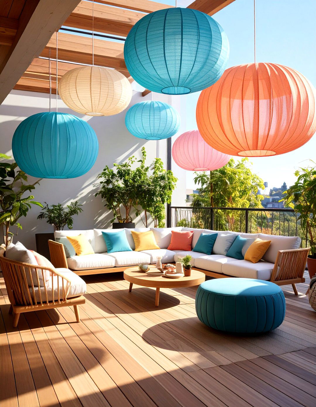 Fabric Drum Shade Structures - 24 Deck Roof Ideas