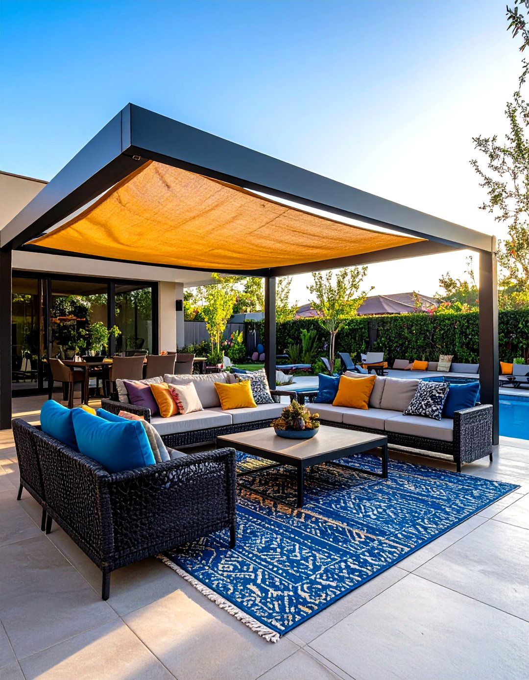 Fabric Shade Structures - 24 Privacy Patio Ideas