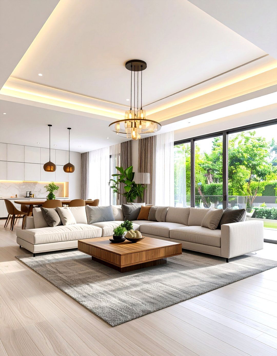 Fabric Stretched Ceiling System - 24 Living Room False Ceiling Design Ideas