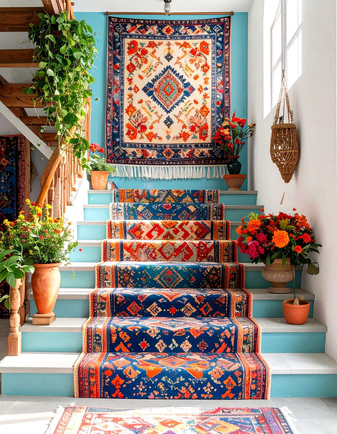 Fabric Wall Hangings - 24 Staircase Wall Ideas