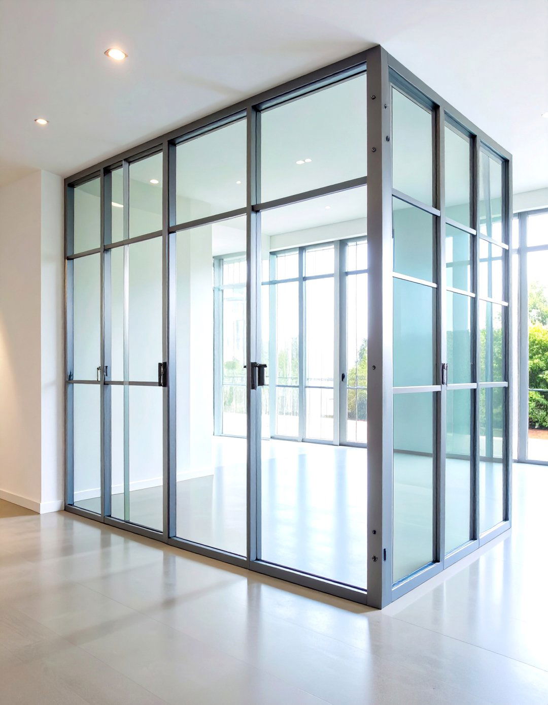 Factory Window Room Dividers - 24 Industrial Decor Ideas